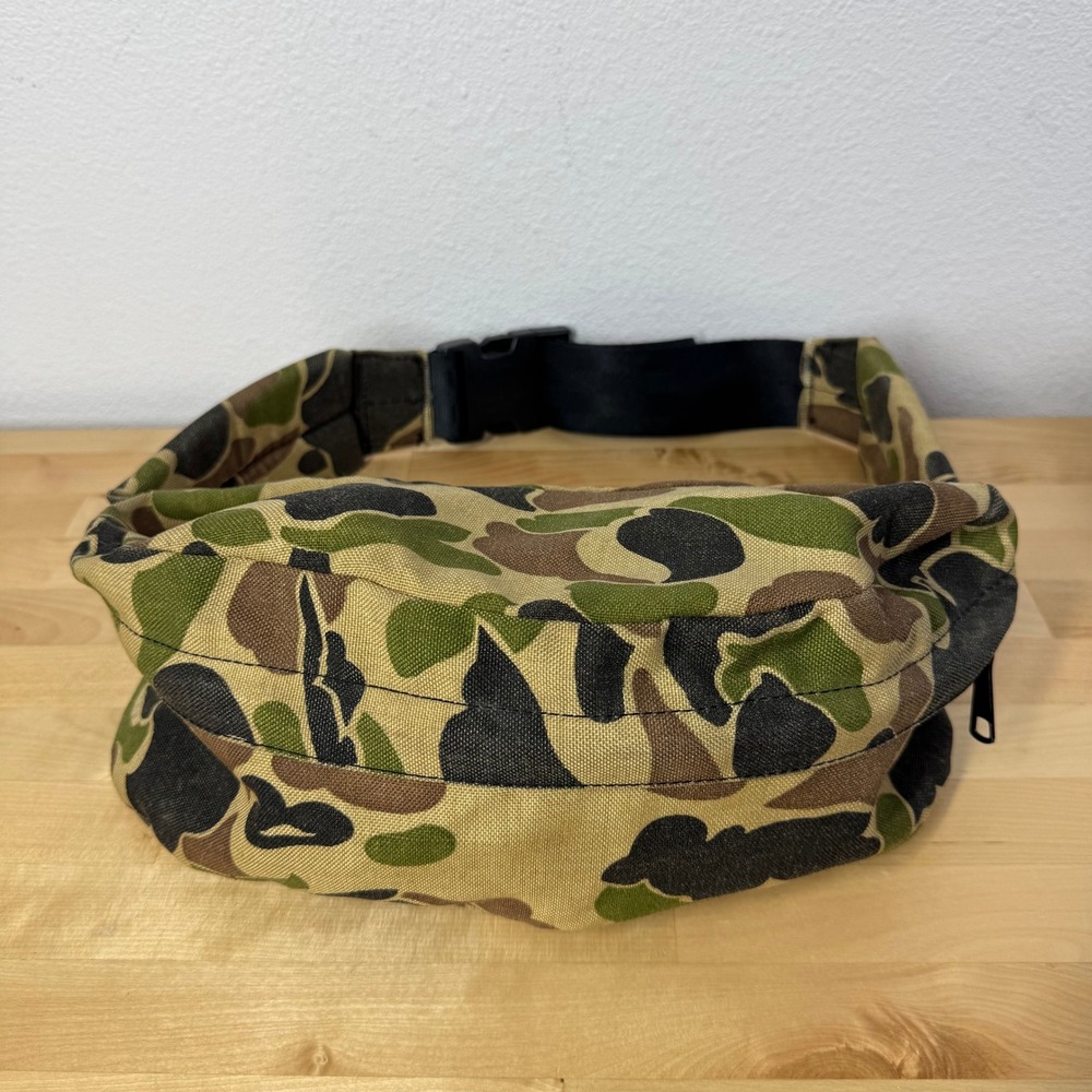 Outdoor Products Duck Hunter Camo Waist Pack Made in USA Fastex Buckle Vintage